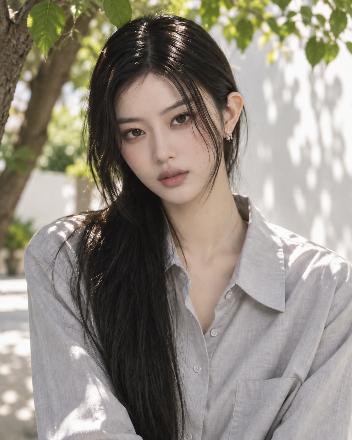 보정 전 · AI로 제작한 예시 인물 이미지