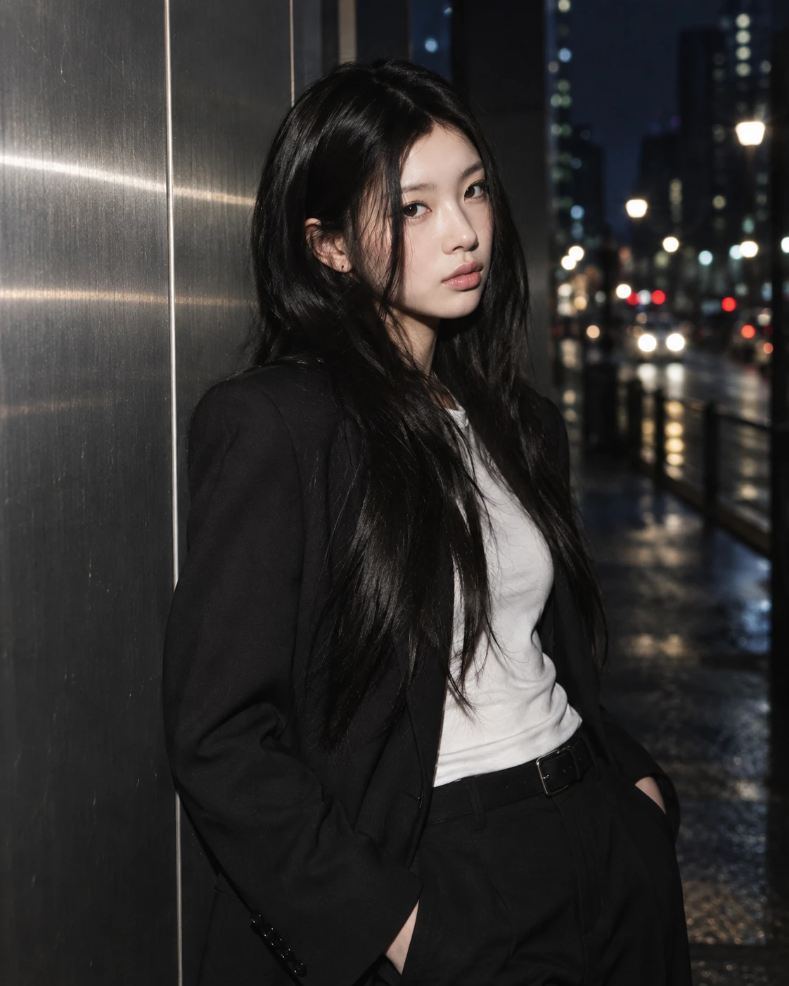 보정 전 · AI로 제작한 예시 인물 이미지